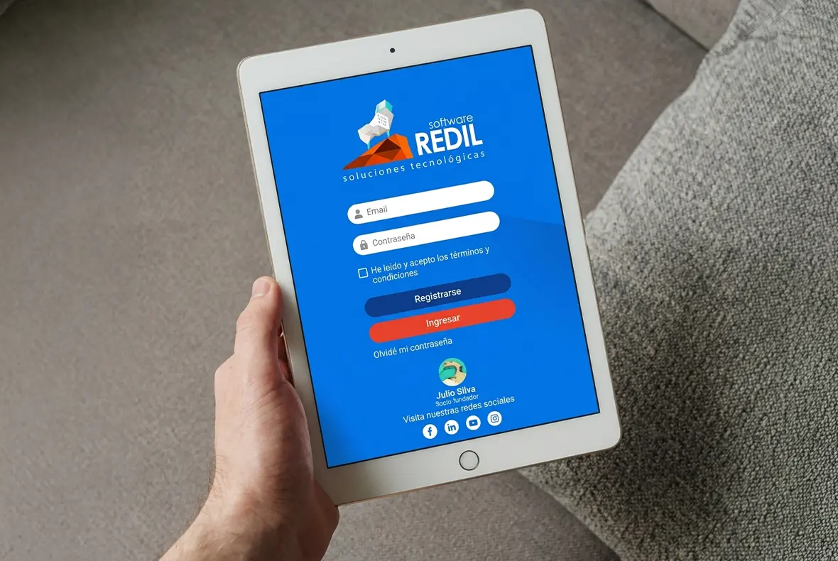 La aplicación Redil abierta en una tableta